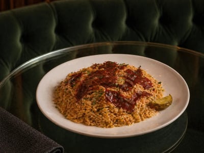 Pastırmalı Arpa Pilavı