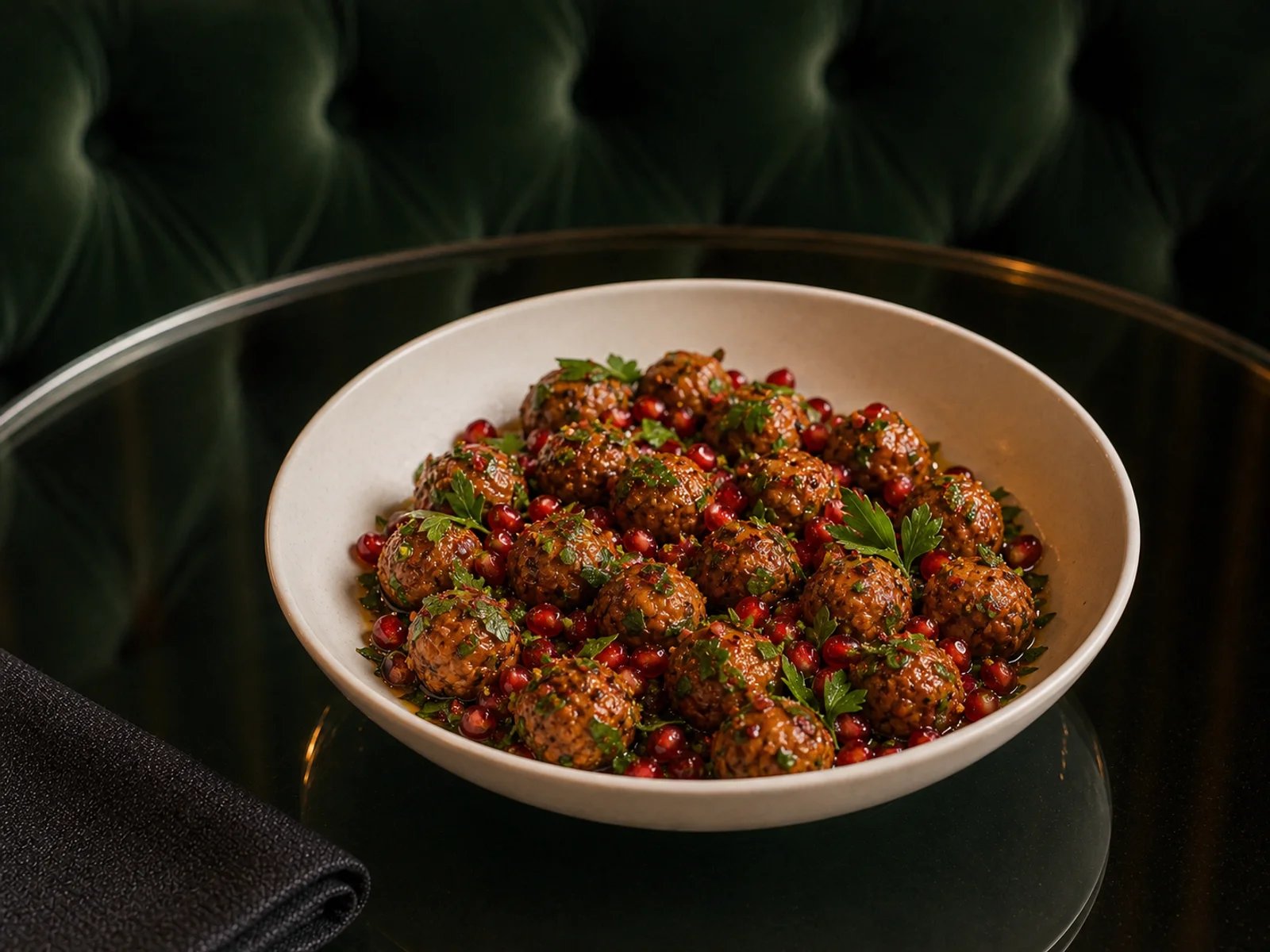 Bulgur-Klößchenschale mit Granatapfel