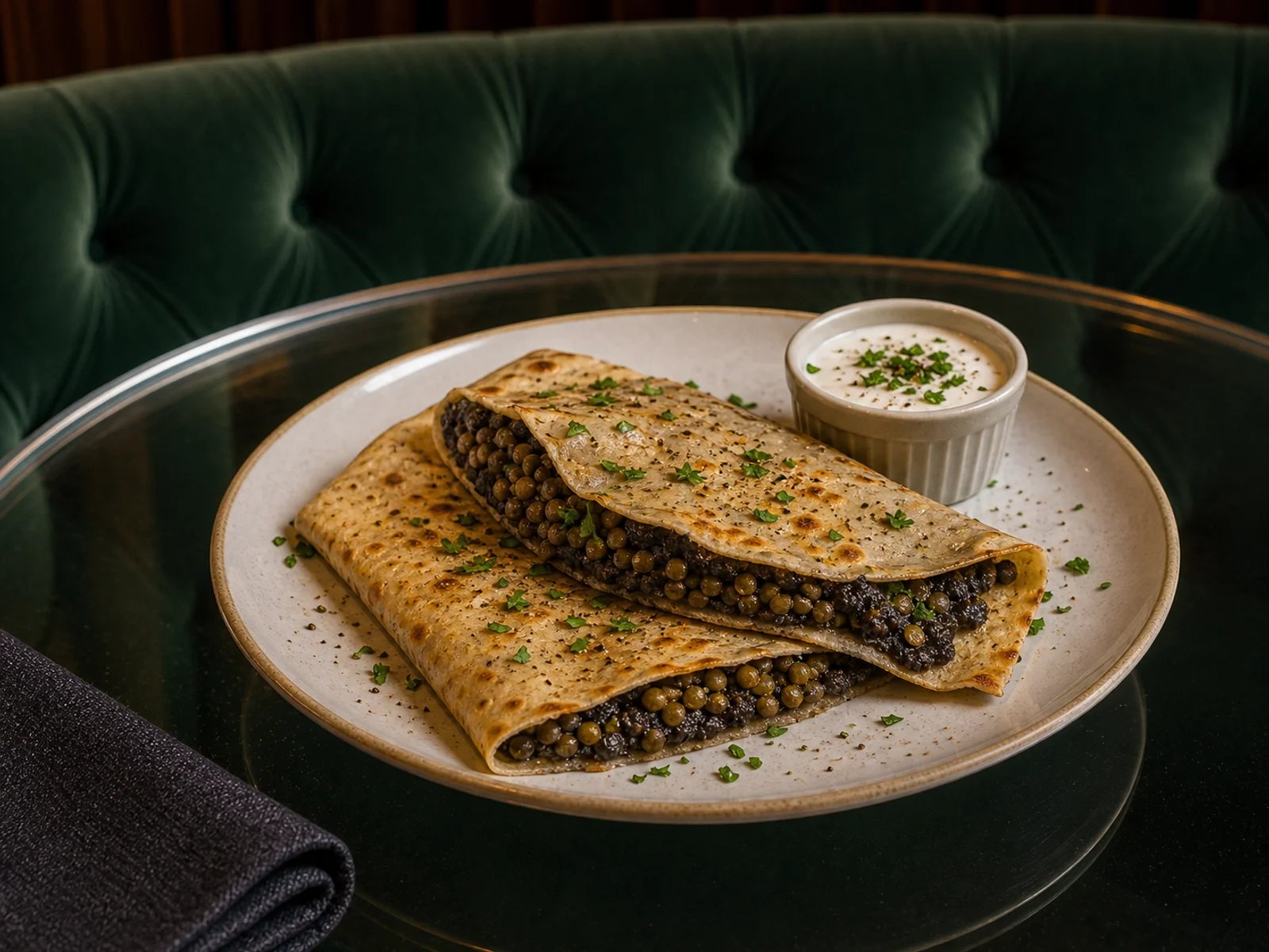 Kutahya Poppy Lentil Crepes