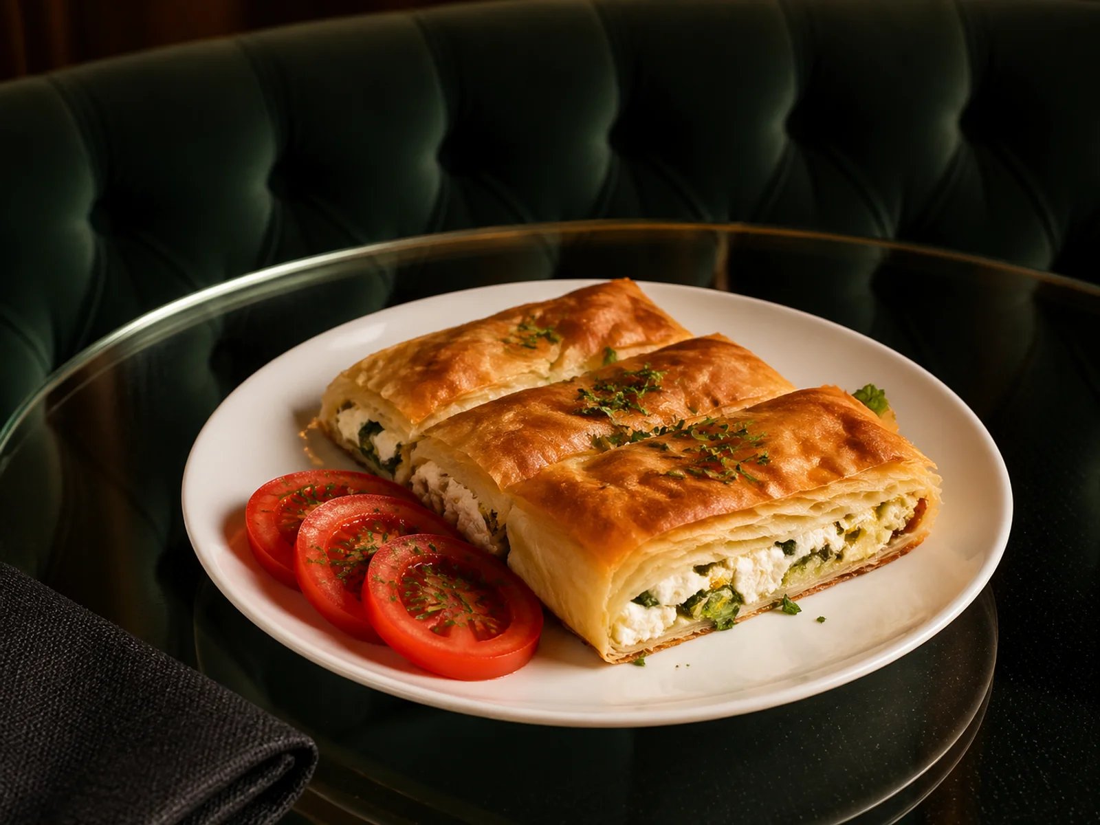 Cheese Borek with Zucchini Blossoms