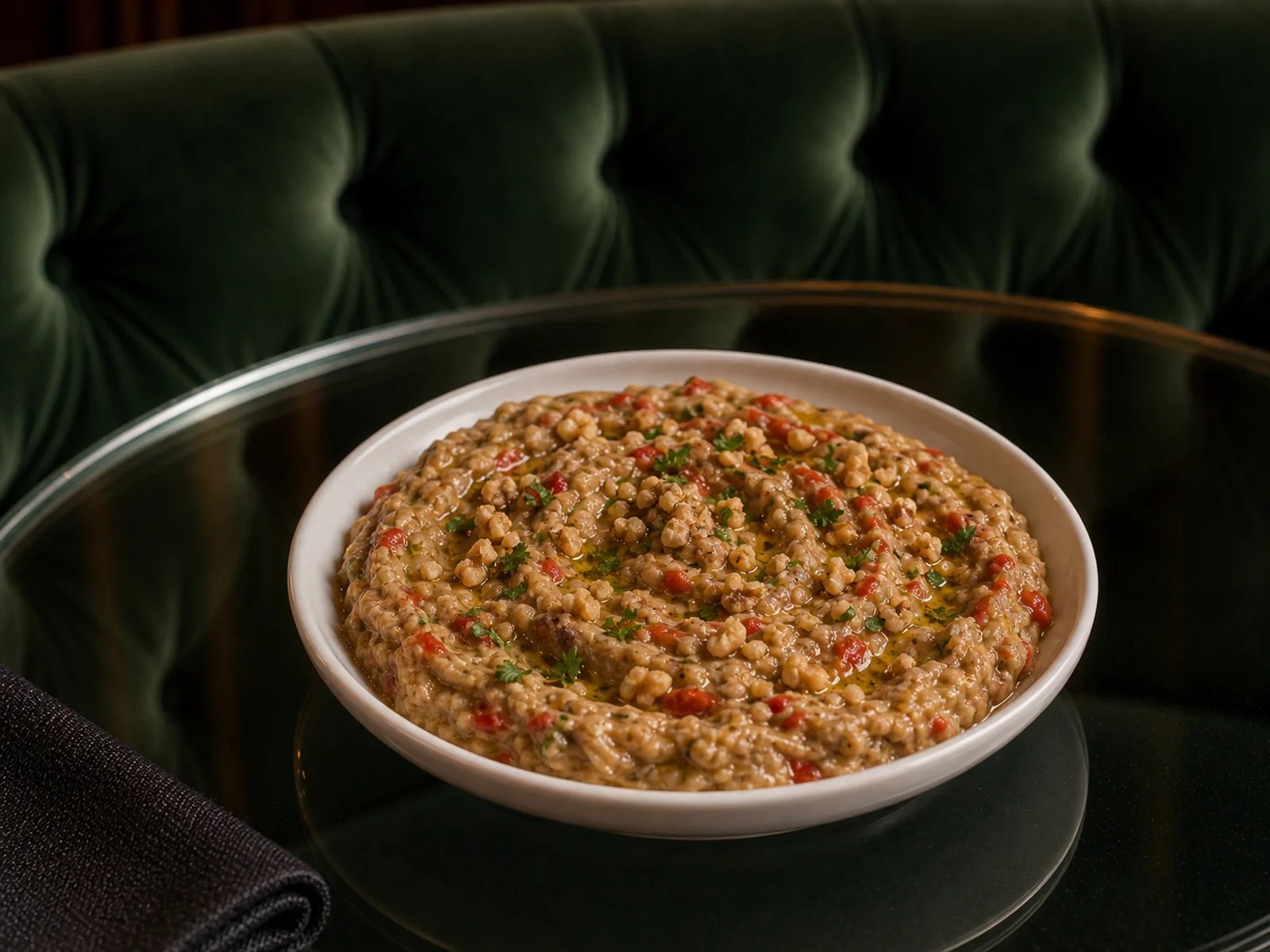 Smoky Eggplant Dip with Walnut and Pepper