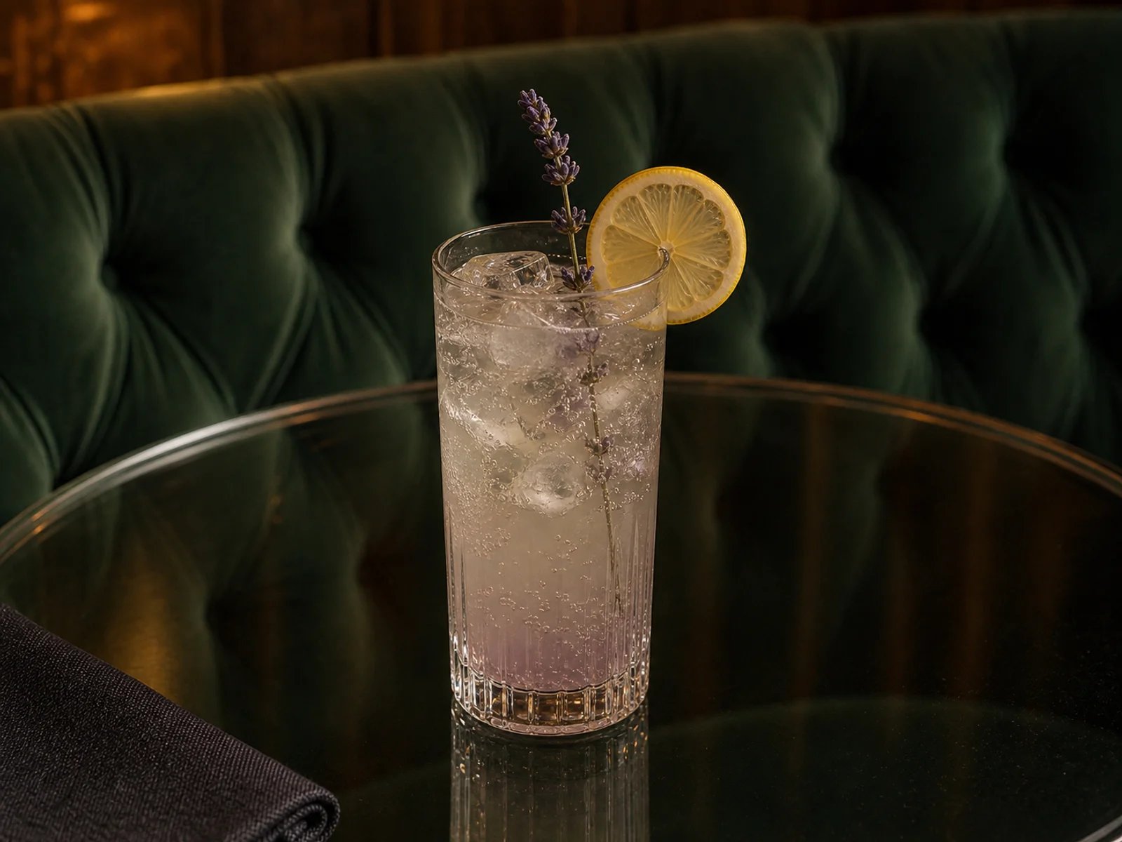 Limonen-Soda mit Lavendel