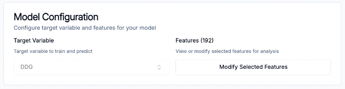 Feature Selection Interface
