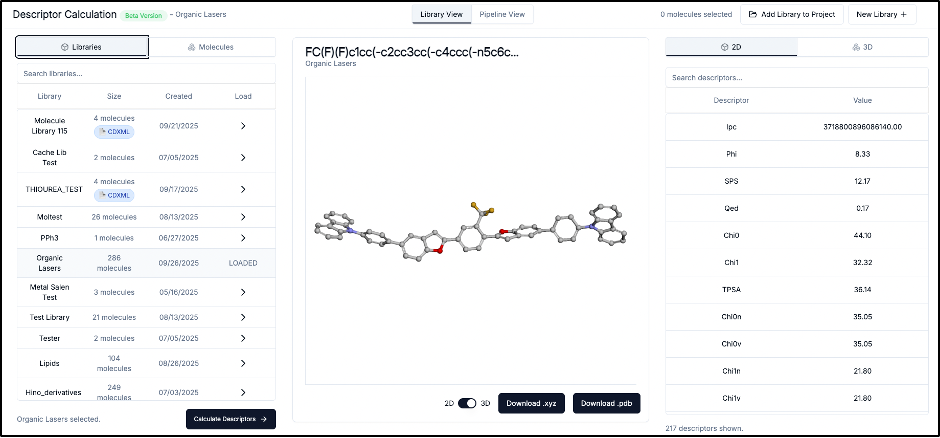 Library Panel Interface