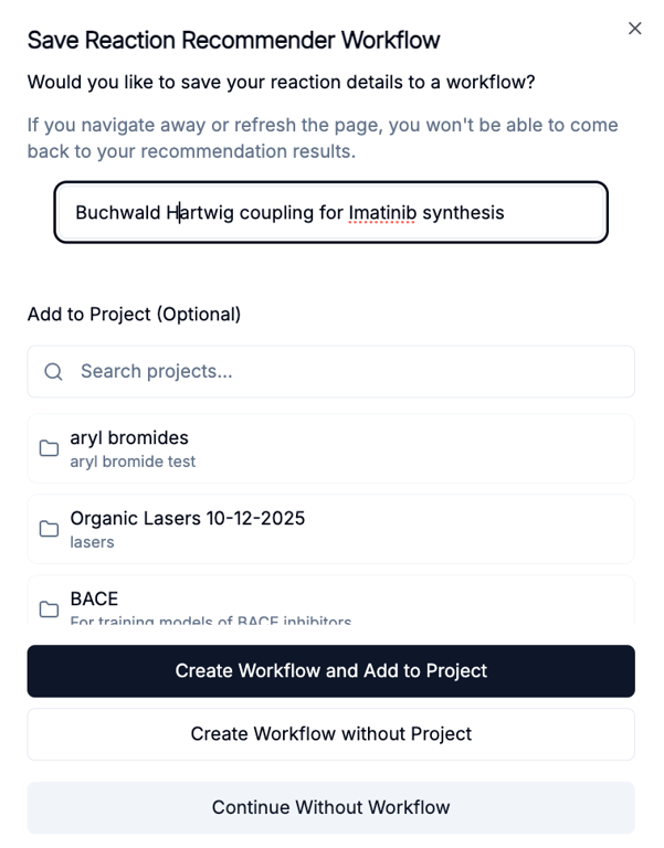 Save workflow dialog