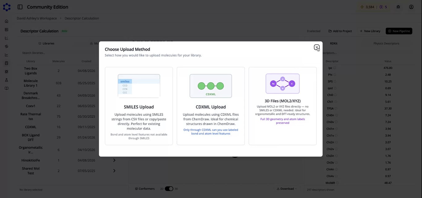 Library upload confirmation