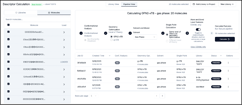 CDXML Calculation Interface