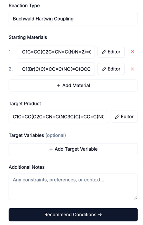 Reaction input form on mobile