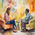 Individual therapy water color painting