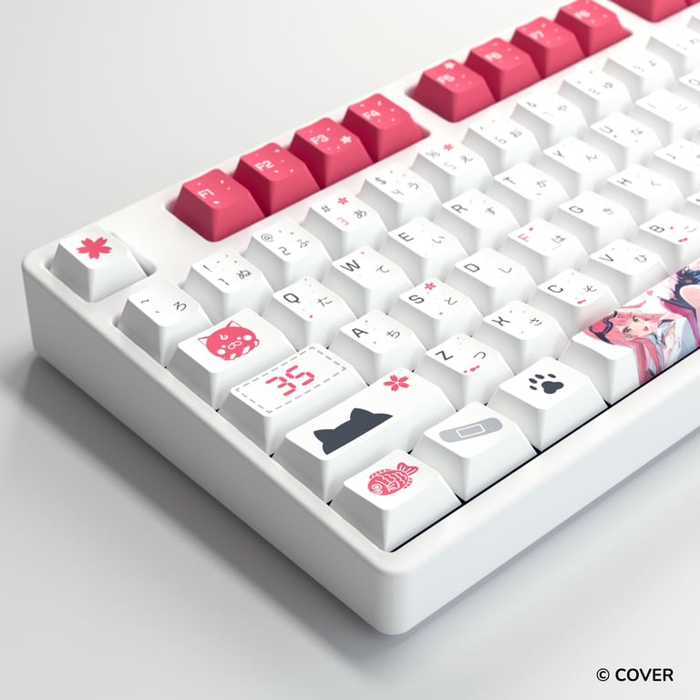 HYTE Sakura Miko 櫻巫女 鍵帽及桌墊套裝(白色)