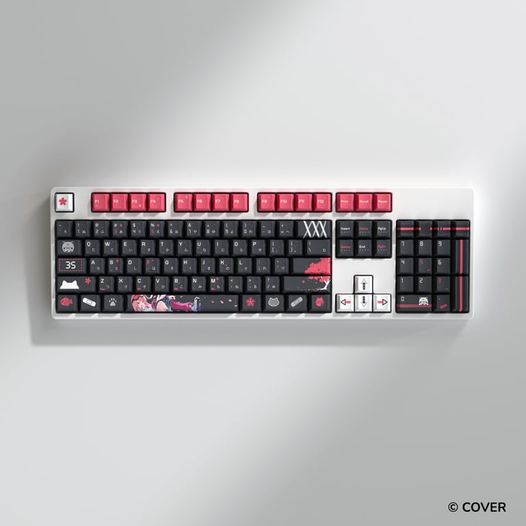 HYTE Sakura Miko 櫻巫女 鍵帽及桌墊套裝(黑色)