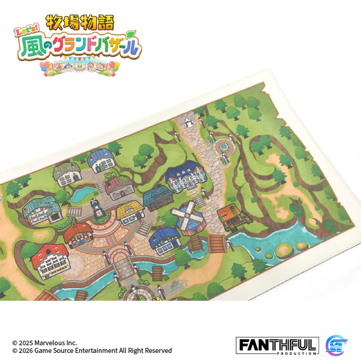 Fanthful《牧場物語 來吧 ! 風之繁華市集》遊戲精品(地圖主題桌墊)