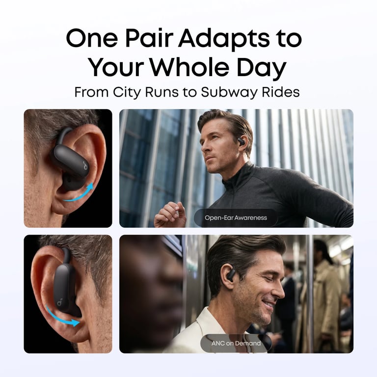 Anker Soundcore AeroFit 2 Pro 開放式氣導運動無線藍牙耳機 (A3875)(黑色)