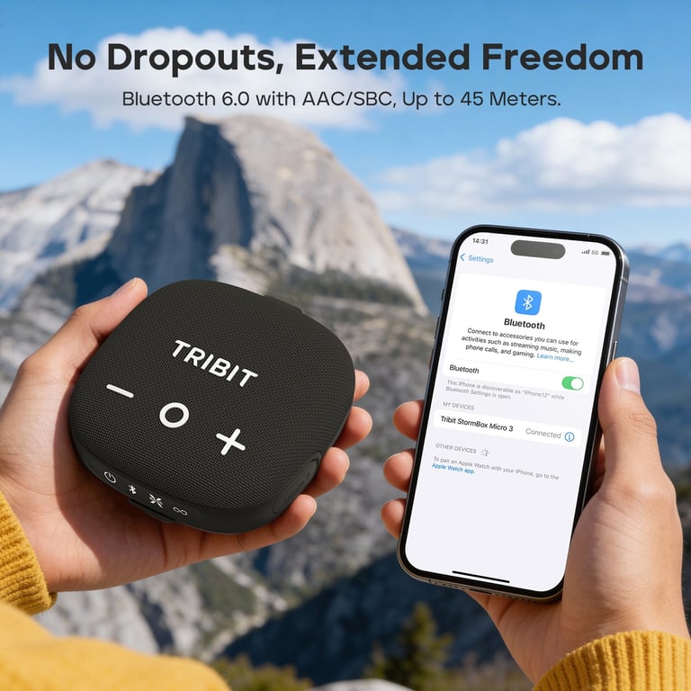 Tribit StormBox Micro 3 便攜式防水藍牙喇叭(黑色)