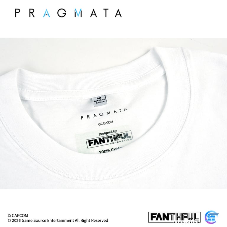 Fanthful《人機迷網》Pragmata 純棉T-Shirt(L-白色)