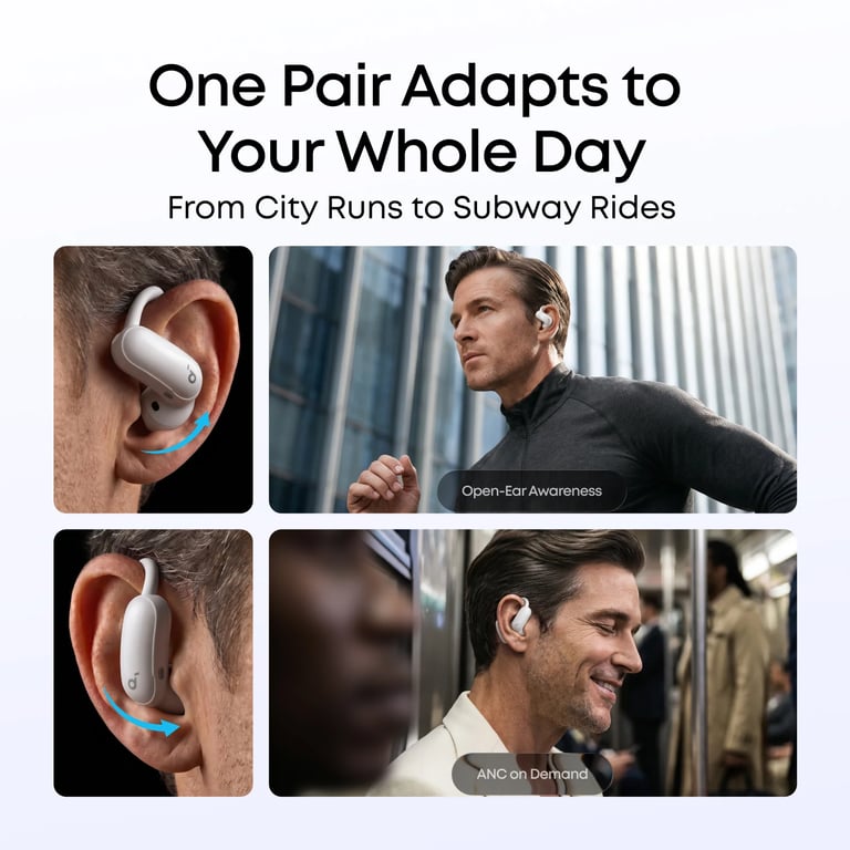 Anker Soundcore AeroFit 2 Pro 開放式氣導運動無線藍牙耳機 (A3875)(白色)