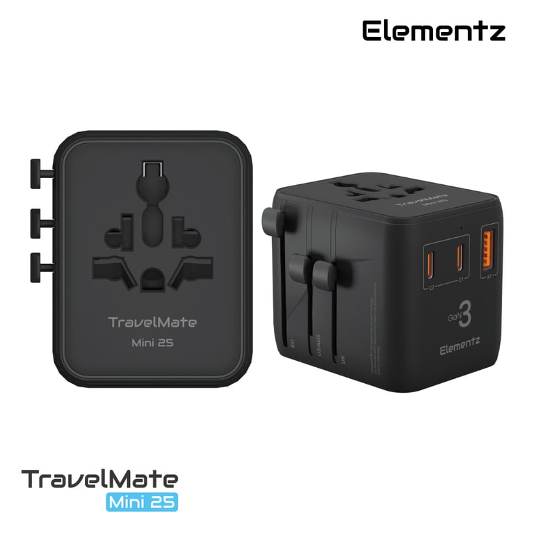 Elementz TravelMate Mini 25W Travel Adapter 旅行充電器(PT-M25)