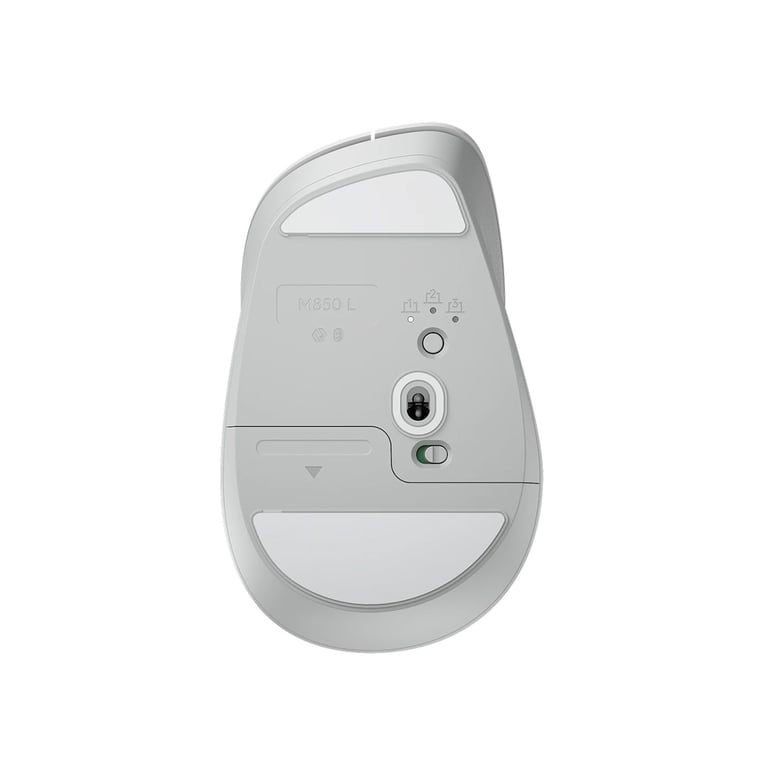 Logitech M850L 多工舒適無線滑鼠(大手版-珍珠白)