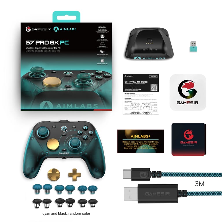 GameSir G7 Pro TMR 連充電底座三模無線控制器(8K Aimlabs版)