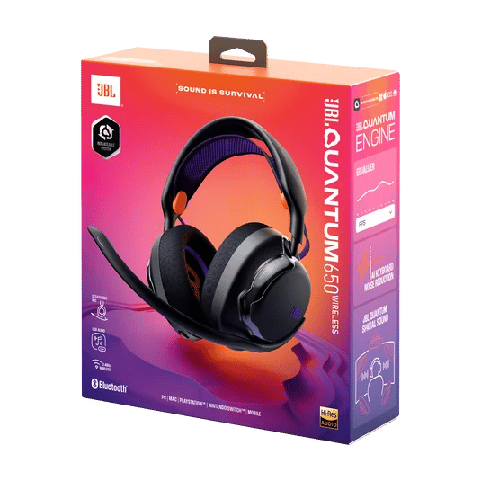 JBL QUANTUM 650 無線頭戴式電競耳機(650-黑色)