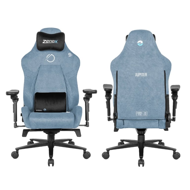 C256E Zenox Jupiter MK-2 人體工學電競椅(5D 扶手)(Davis Fabrics-Jay Blue)