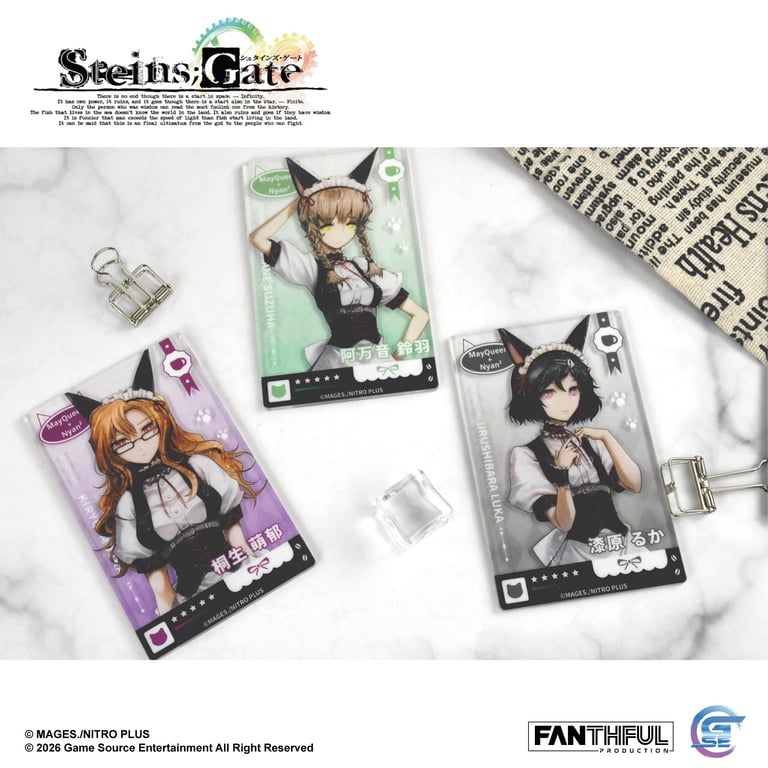 Fanthful《命運石之門》STEINS;GATE 壓克力透卡盲盒(整盒10款)