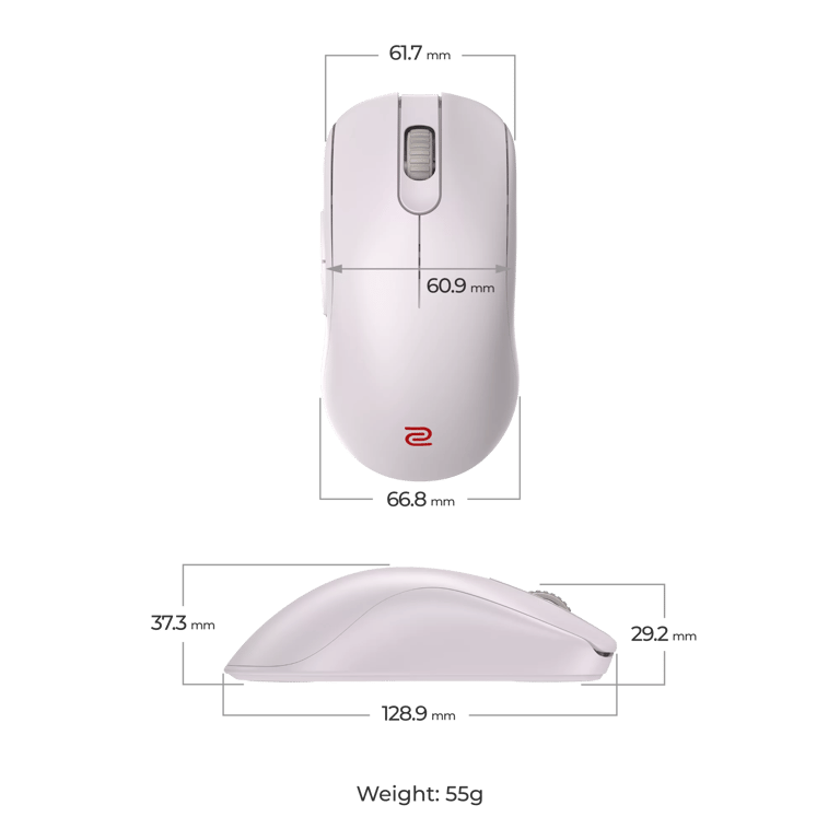 ZOWIE FK1-DW 4K 無線電競滑鼠(啞面白色)