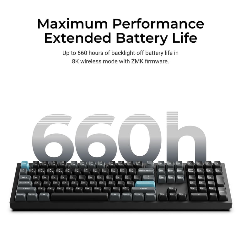 Keychron Q6 Ultra 8K (Q6U-M4) ZMK 108鍵 全鋁殼三模無線機械鍵盤(碳黑-Gateron Jupiter 香蕉軸)