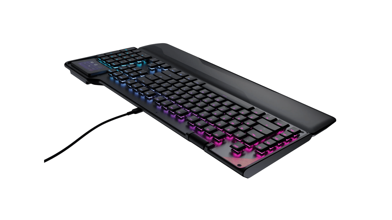 Turtle Beach Command Series KB5 全尺寸有線遊戲鍵盤(2.4 吋觸控螢幕)(黑色)