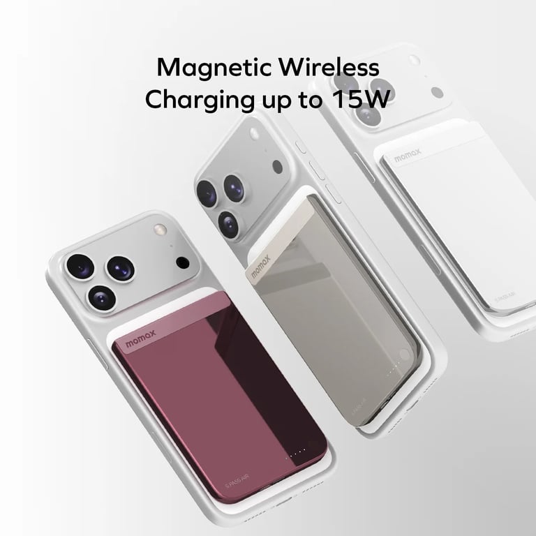 MOMAX 1-Power S.Pass Air 5000mAh 超薄磁吸流動電源(IP180)(紅色)