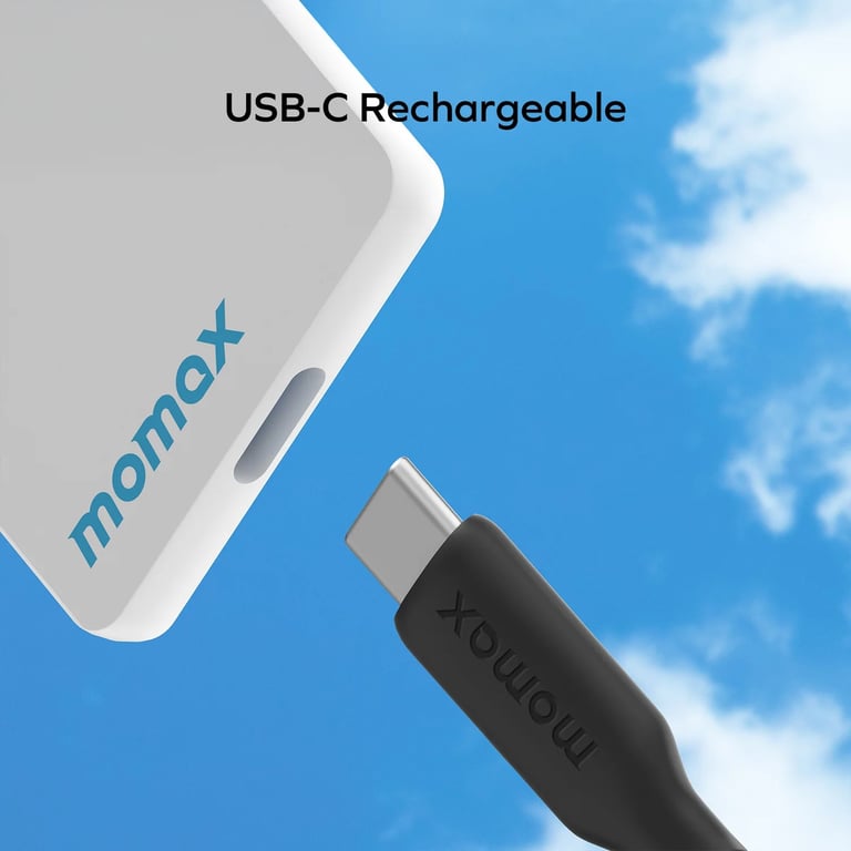 MOMAX PinCard² X Mini 可充電迷你全球定位器(BR22)(白色)