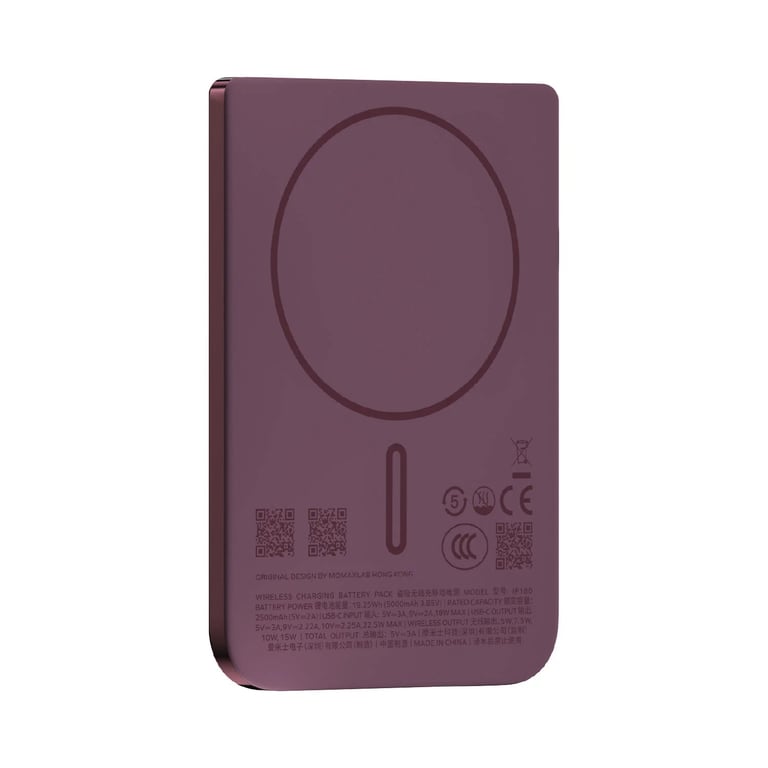 MOMAX 1-Power S.Pass Air 5000mAh 超薄磁吸流動電源(IP180)(紅色)