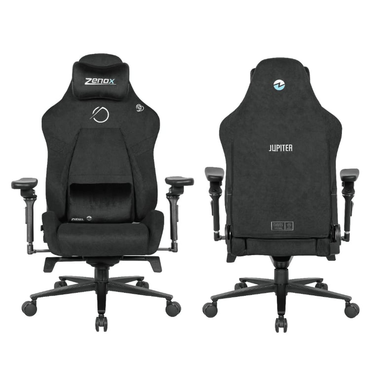 C256E Zenox Jupiter MK-2 人體工學電競椅(5D 扶手)(Davis Fabrics-Mamba Black)