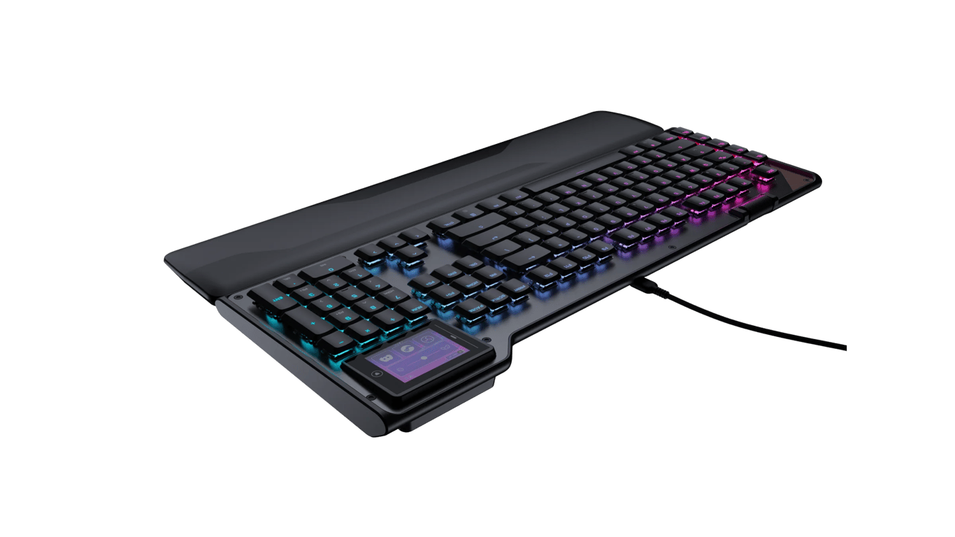 Turtle Beach Command Series KB5 全尺寸有線遊戲鍵盤(2.4 吋觸控螢幕)(黑色)