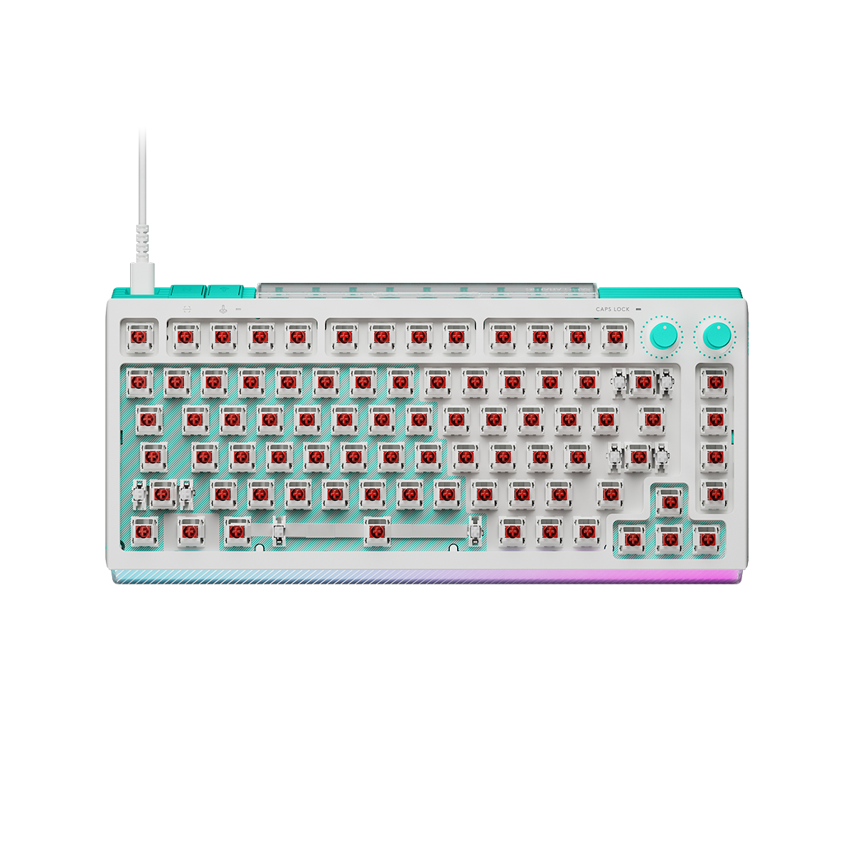 Logitech G512 X 75 類比機械雙軸有線電競鍵盤(75鍵-線性軸-白色)