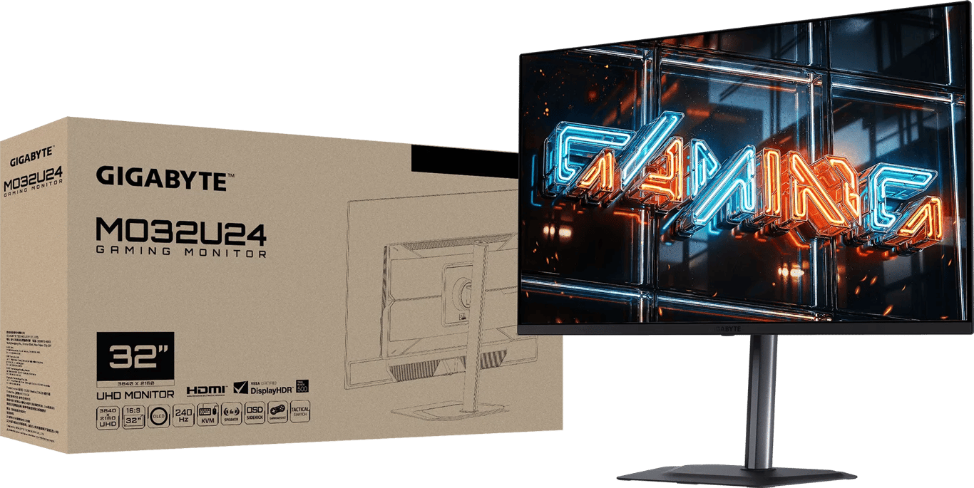 Gigabyte MO32U24 32吋 4K UHD 240Hz QD-OLED 電競顯示器