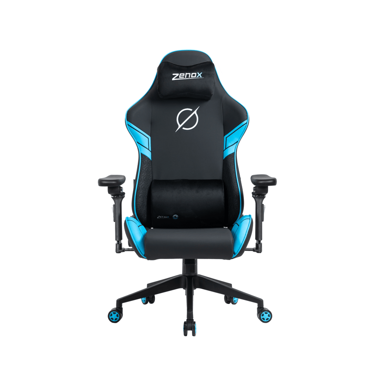 C255B Zenox Saturn MK-2 人體工學高背電競椅(5D 扶手)(Leather/Sky Blue)