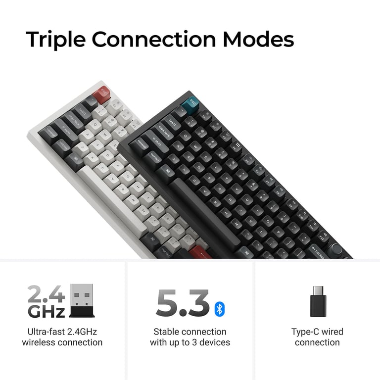 Keychron Q6 Ultra 8K (Q6U-M4) ZMK 108鍵 全鋁殼三模無線機械鍵盤(碳黑-Gateron Jupiter 香蕉軸)
