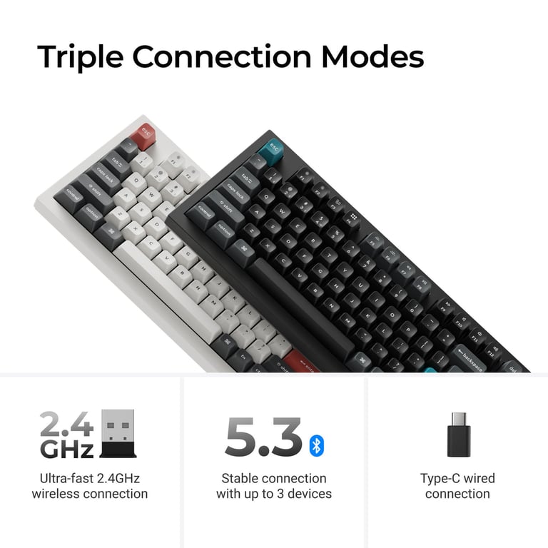 Keychron Q5 Ultra 8K (Q5U-M4) ZMK 96% 全鋁殼三模無線機械鍵盤(香蕉軸-黑色)