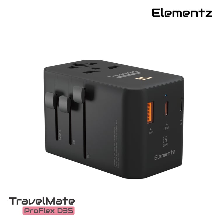 Elementz TravelMate ProFlex 35W GaN Travel Adapter 旅行充電器(PT-D35)