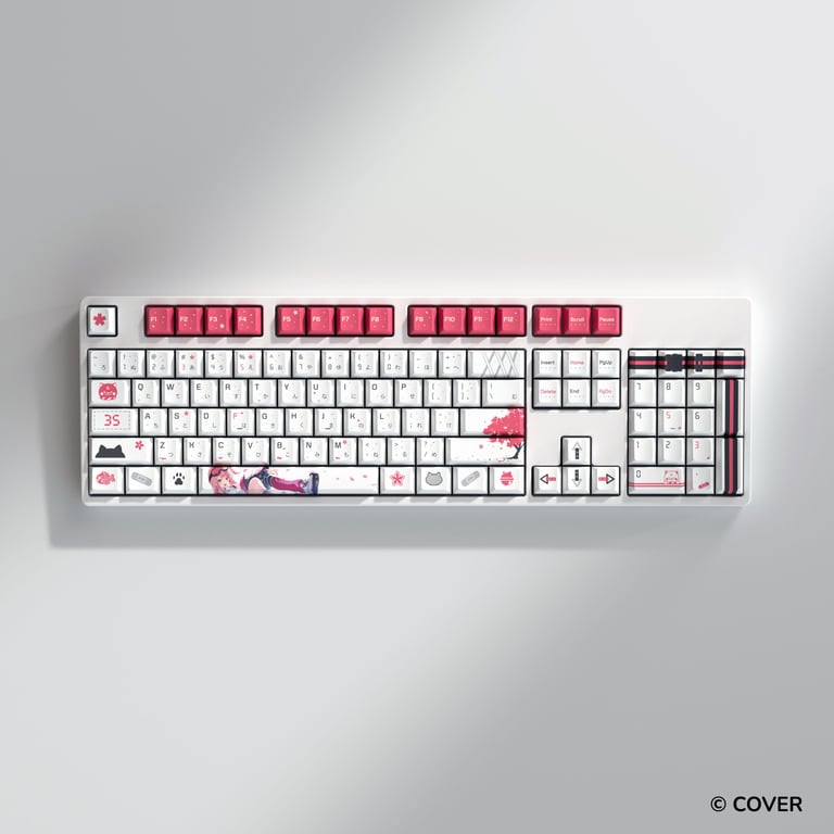 HYTE Sakura Miko 櫻巫女 鍵帽及桌墊套裝(白色)