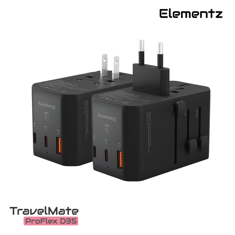 Elementz TravelMate ProFlex 35W GaN Travel Adapter 旅行充電器(PT-D35)