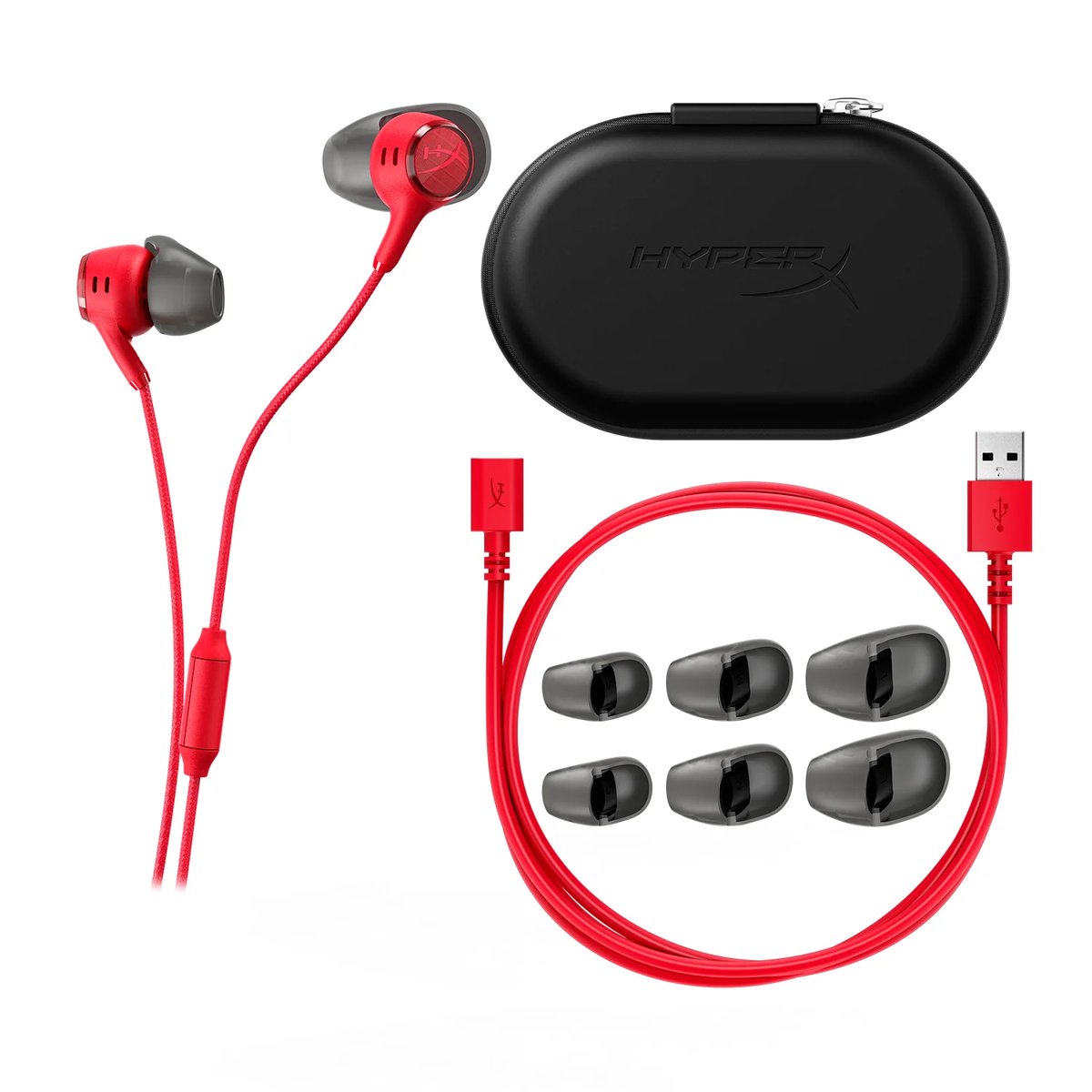 HyperX Cloud Earbuds 3 S 有線入耳式遊戲耳機(Type-C-紅色)