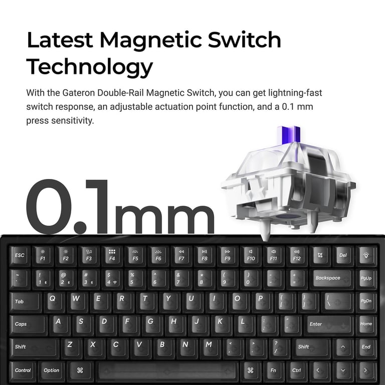 Keychron K2 HE (K2H-F1R) QMK 三模無線磁軸鍵盤(特別版-Resin Edition)