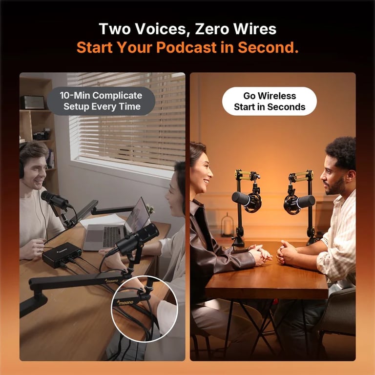 Maono PD200WT USB/XLR/2.4GHz 無線 動圈式麥克風