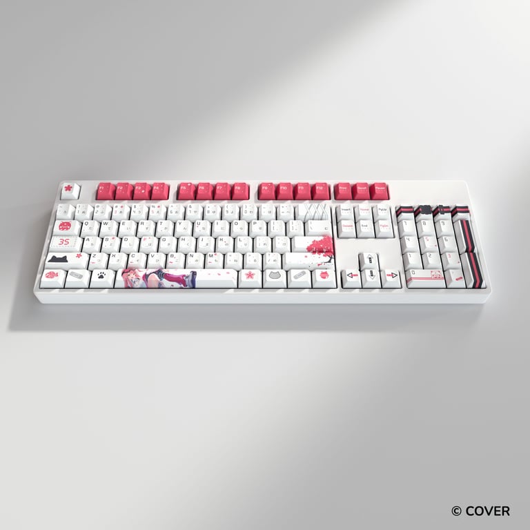 HYTE Sakura Miko 櫻巫女 鍵帽及桌墊套裝(白色)