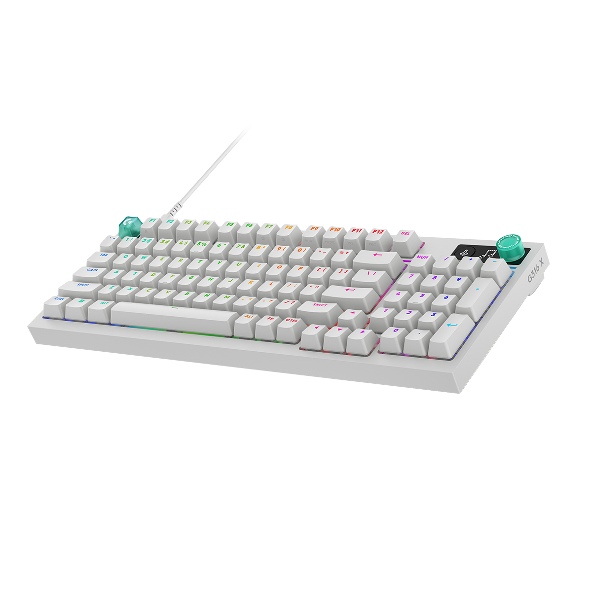 Logitech G316 X 98 8kHz 有線機械電競鍵盤(Tactile-觸感軸-白色)