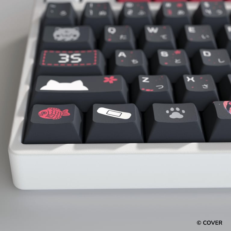 HYTE Sakura Miko 櫻巫女 鍵帽及桌墊套裝(黑色)