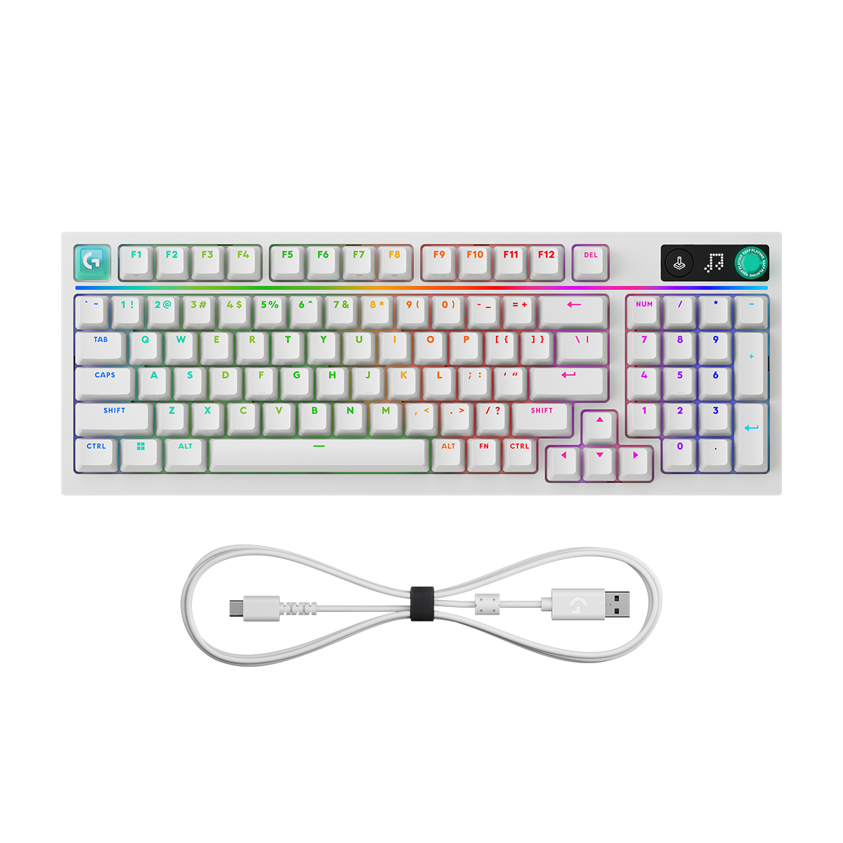 Logitech G316 X 98 8kHz 有線機械電競鍵盤(Tactile-觸感軸-白色)