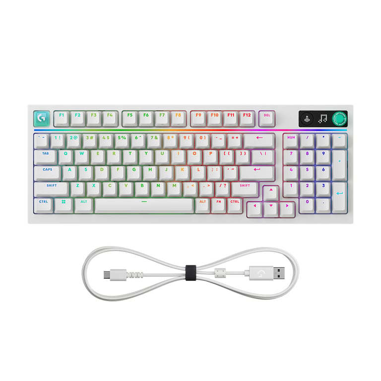 Logitech G G316 X 98 8kHz 有線機械電競鍵盤(Tactile-觸感軸-白色)
